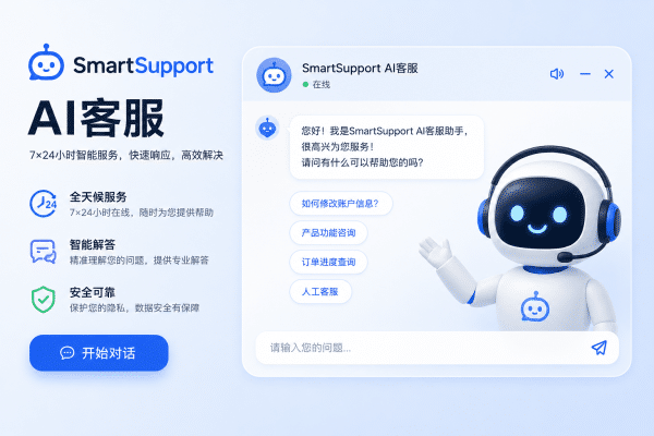 AI智能客服系统对话界面