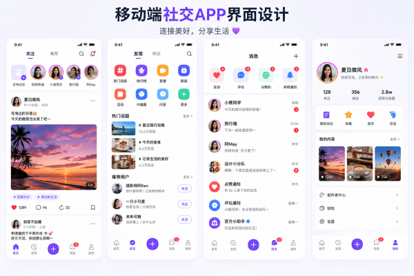 移动端社交APP界面设计